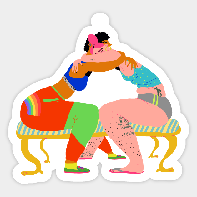 Hug Sticker by ezrawsmith